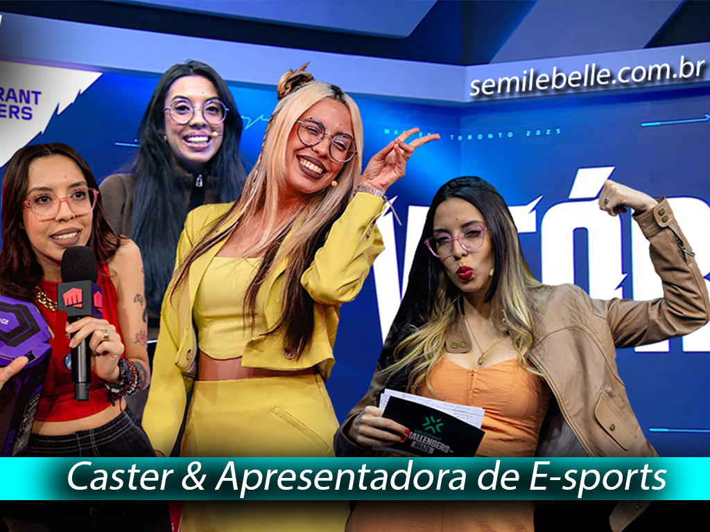Belle - Caster, influenciadora digital, apresentadora, e-sports, valorant, lol, crossfire, Semile Rigobelle